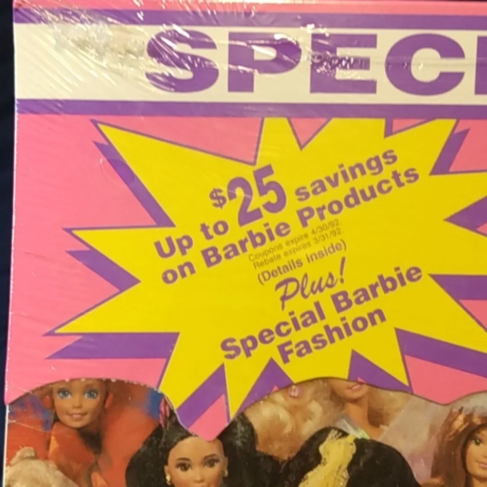 Barbie 1991 Sneak Preview 15-month Calendar with Dress NEW IN‎ PACKAGE